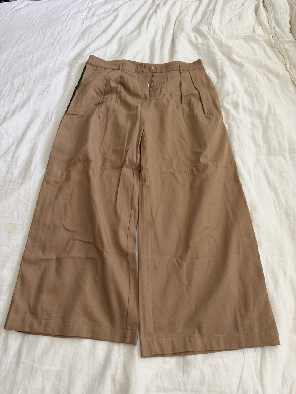 Maeve Wide-Leg Trousers in Camel Tan